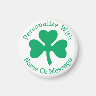 PERSONALIZED Shamrock St Patricks Day Magnet