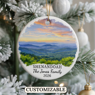 Personalized Shenandoah National Park, Virginia Ceramic Tree Decoration