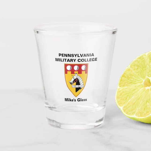 PERSONALIZED SHOT GLASS W/PMC SEAL ('67-'72) (Front)