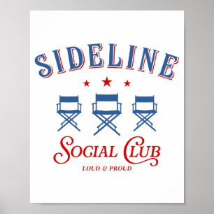 Personalized Sideline Social Club Sports Mom T Shi Poster