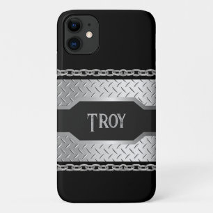 Personalized Silver Metal and Chain Case-Mate iPhone Case