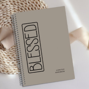 Personalized Simple Blessed Gratitude Journal 