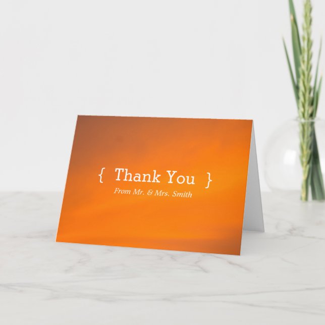 Personalized simple Elegant Thank You (Front)