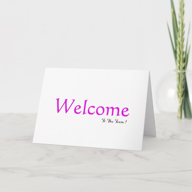Personalized Simple Elegant Welcome Thank You Card (Front)