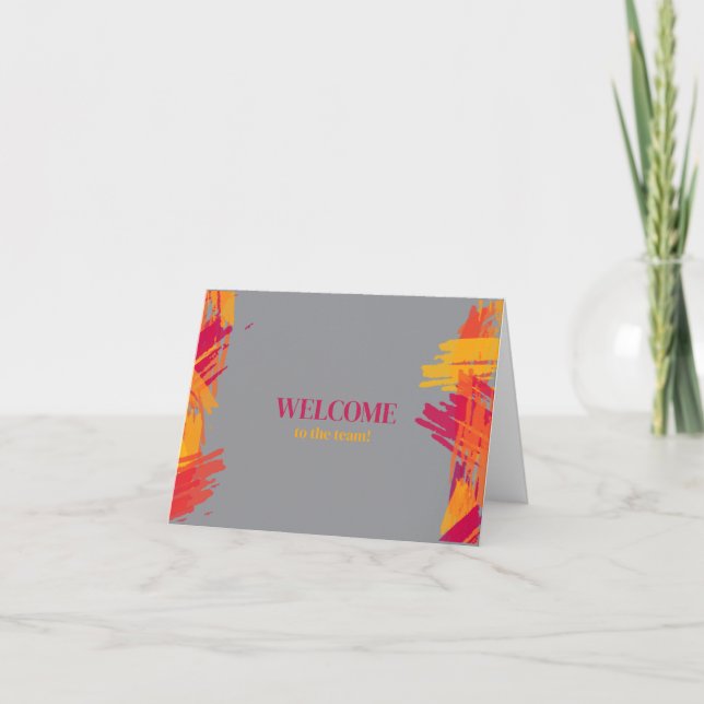 Personalized simple Elegant Welcome to the team Card (Front)
