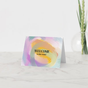 Personalized simple Elegant Welcome to the team Card