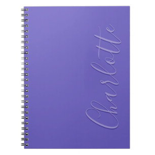 Personalized Simple Modern Chic Purple Notebook