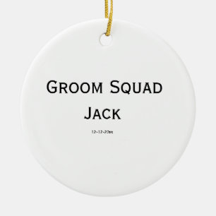 personalized simple monogram add your name wedding ceramic tree decoration