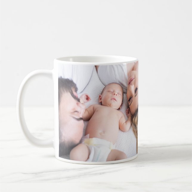 personalized simple monogram name first christmas  coffee mug (Left)