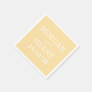 Personalized Simple Stylish Modern Minimal Wedding Napkin