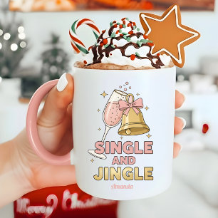 Personalized Single and Jingle Funny Christmas Mug