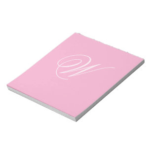 Personalized Single Custom Monogram Light Pink Notepad