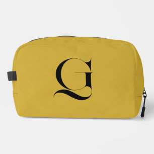 Personalized Single Custom Monogram Metallic Gold Dopp Kit