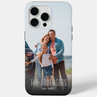 Personalized Single Family Photo & Name iPhone 15 Pro Max Case