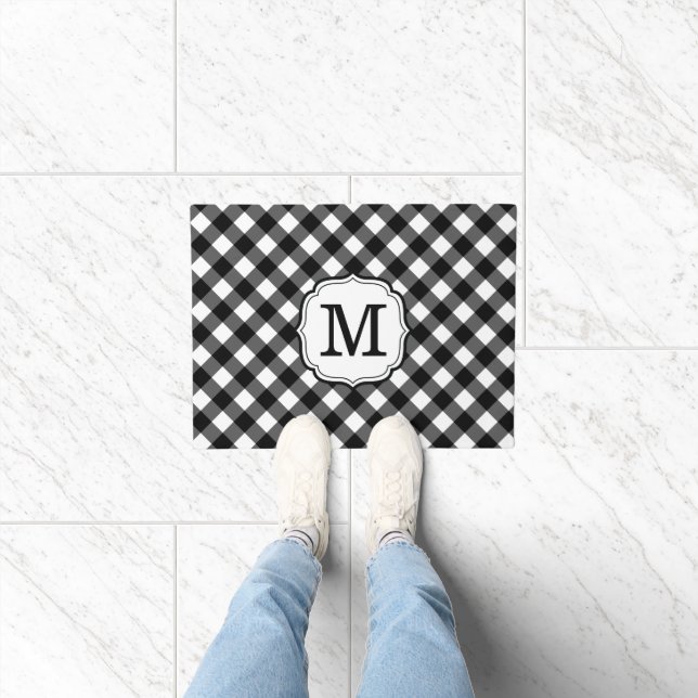 Personalized Single Initial Monogram Door Mat (Indoor)