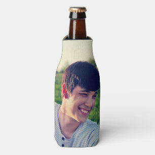 Personalized Single Photo Beer  Bottle Cooler