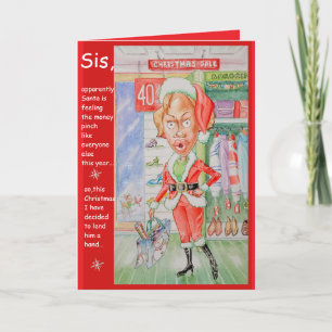 Personalized Sister's Reasonably Priced Christmas Card