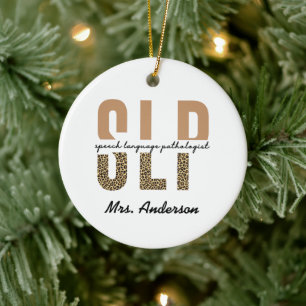 Personalized SLP Speech language pathologist Ceramic Tree Decoration