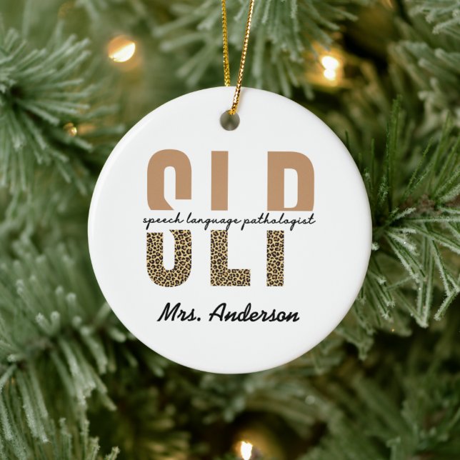 Personalized SLP Speech language pathologist Ceramic Tree Decoration (Tree)