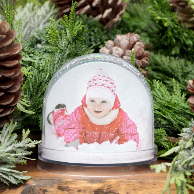 Personalized Snow Globe Photo Gift Ornament (Winter)