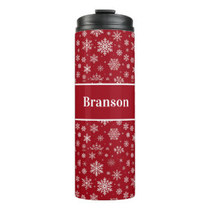 Personalized Snowflake Thermal Tumbler