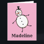Personalized Snowman Christmas Card<br><div class="desc">This personalized Christmas card features the Christmas Crew's Snowman Character.</div>