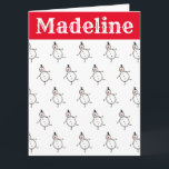 Personalized Snowman Christmas Card<br><div class="desc">This personalized Christmas card features the Christmas Crew's Snowman Character.</div>