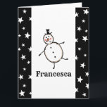 Personalized Snowman Christmas Card<br><div class="desc">This personalized Christmas card features the Christmas Crew's Snowman Character.</div>