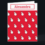 Personalized Snowman Christmas Card<br><div class="desc">This personalized Christmas card features the Christmas Crew's Snowman Character.</div>