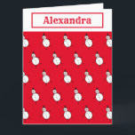 Personalized Snowman Christmas Card<br><div class="desc">This personalized Christmas card features the Christmas Crew's Snowman Character.</div>