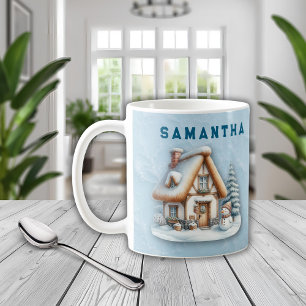 Personalized Snowman Christmas Mug with Name