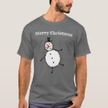 Personalized Snowman Christmas T-Shirt<br><div class="desc">This personalized Christmas T - Shirt features the Christmas Crew's Snowman Character.</div>