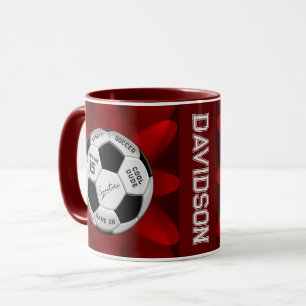 Personalized Soccer Ball Birthday Age Name Text Mug