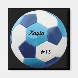 Personalized Soccer Ball, Blues Magnet