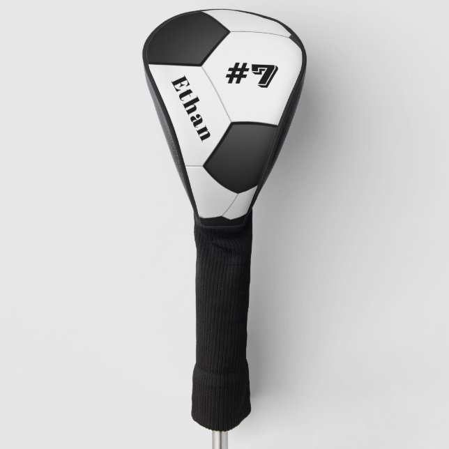 Personalized Soccer Ball Football Golf Head Cover (Front)