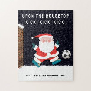 personalized soccer Christmas Jigsaw Puzzle