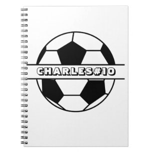 Personalized Soccer Spiral Photo Notebook