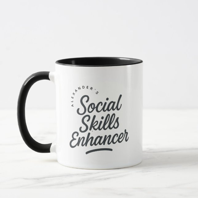 Personalized Social Skills Enhancer Gift Coffee Mug (Left)