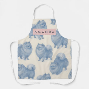 Personalized Soft and Cute Pomeranian Pattern Apron