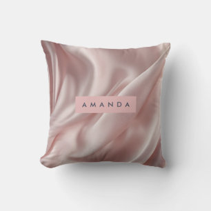 Personalized Soft Pastel Satin Elegance Cushion