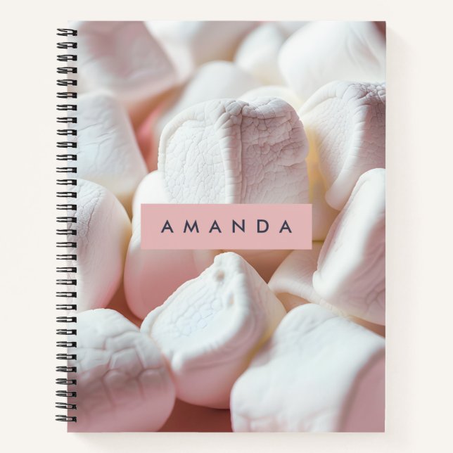 Personalized Soft Pink Marshmallow Dream Notebook (Front)