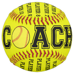 Personalized softball coach ball - 2019 season