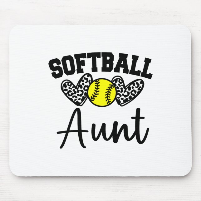 Personalized Softll Heart Tee Cute Aunt Women Soft Mouse Pad (Front)