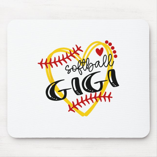 Personalized Softll Heart Tee Cute Gigi Women Soft Mouse Pad (Front)