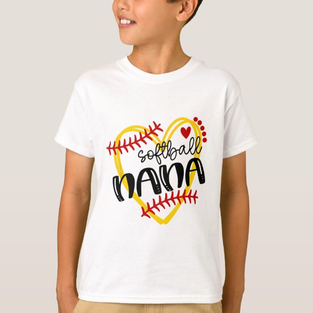 Personalized Softll Heart Tee Cute Nana Women Soft (Front)