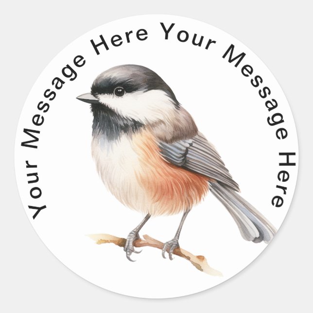 Personalized SongBird Stickers Chickadee (Front)