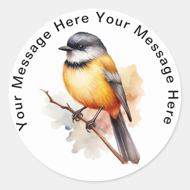 Personalized SongBird Stickers Golden Whistler (Front)