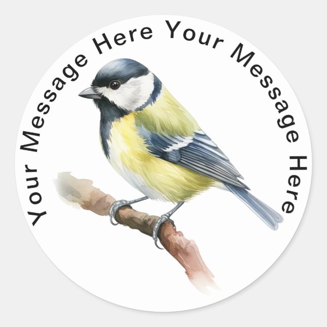 Personalized SongBird Stickers Great Tit (Front)
