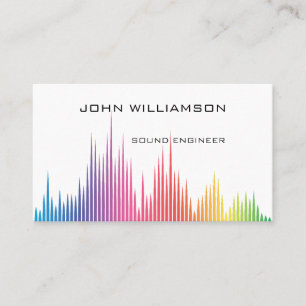Personalized Sound Engineer Audio Engineering Business Card