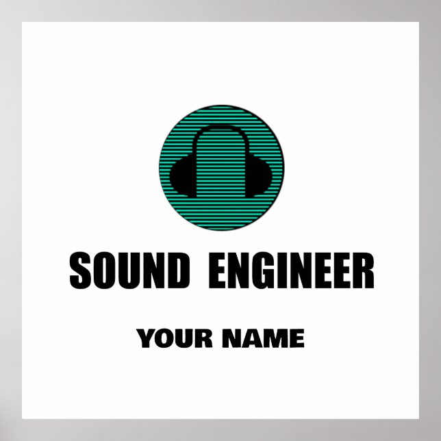Personalized Sound Engineer Audio Engineering Poster (Front)